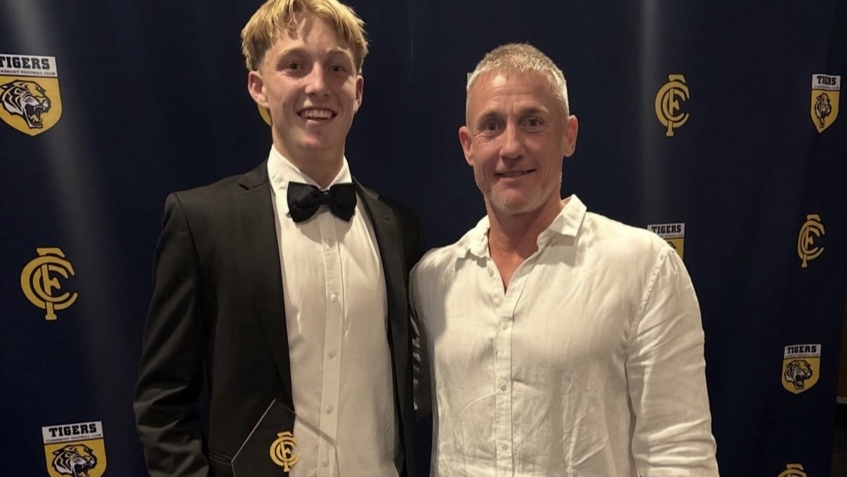 Noah Braun winning B&F with dad, Michael